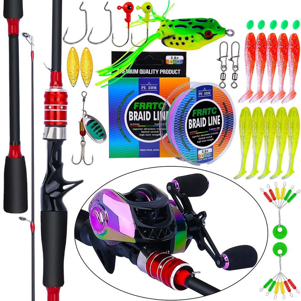 ชุดคันเบ็ดตกปลา 1.65 ม. 1.8 ม. พร้อมรอกตกปลา 19+1 สําหรับตกปลาน้ําจืด น้ําเค็ม