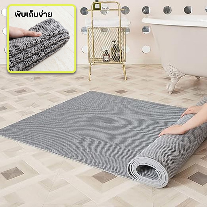 พร้อมส่ง🚛แผ่นยางกันลื่น 200/100cm หนา4mm แผ่นกันลื่น ยางกันลื่น กันลื่นห้องน้ำ พรมกันลื่น PVC Mat