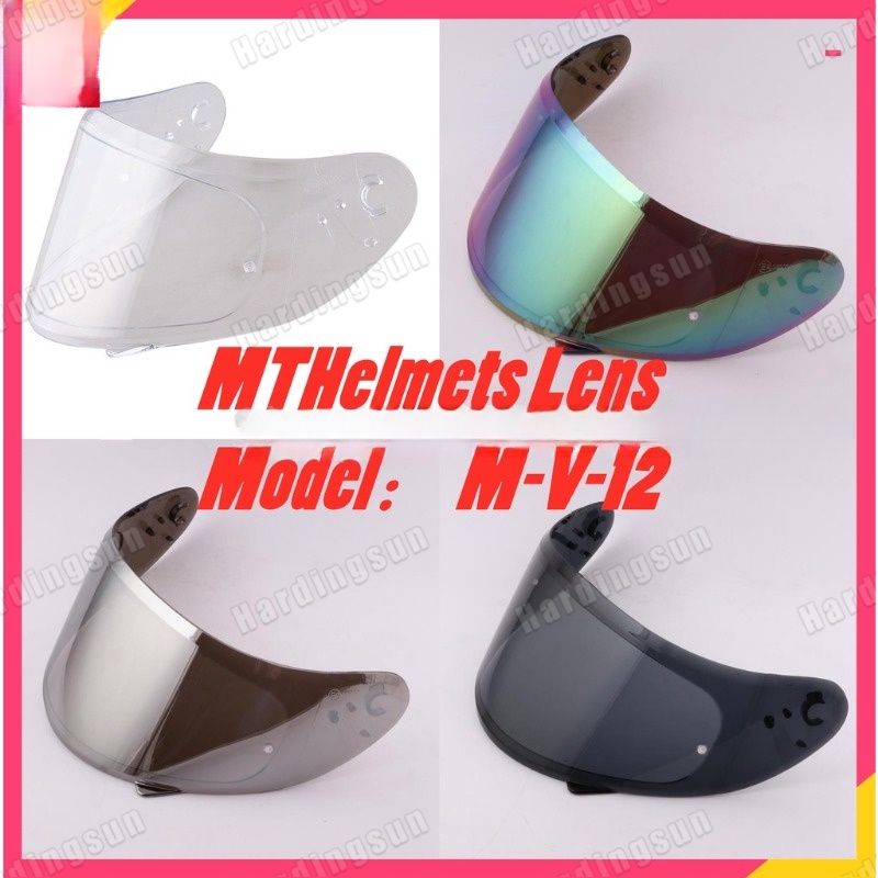 Mt-v-12 MT หมวกกันน็อค Visor เลนส์ MT อะไหล่ Visor Fit สําหรับ (MT Revenge, Thunder 2, Thunder 3, Bl