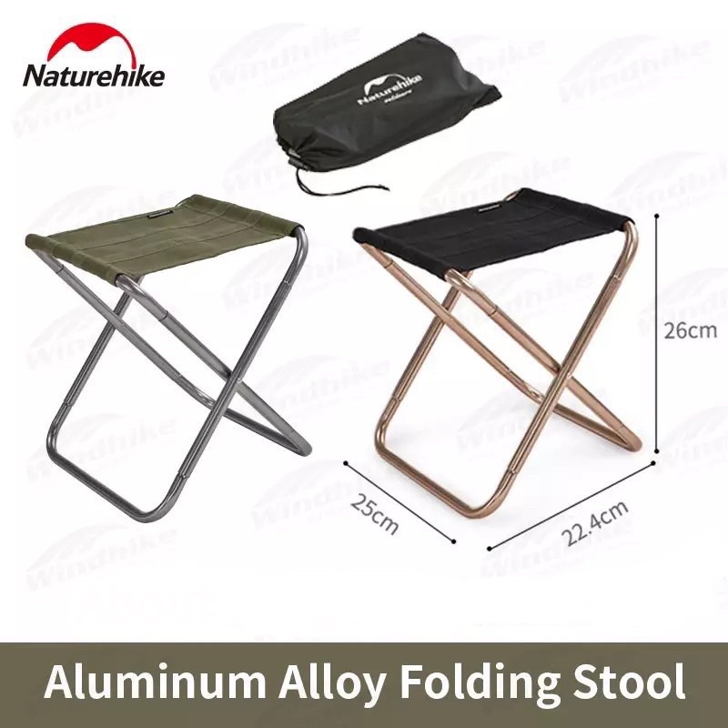 เก้าอี้พับขนาดเล็ก น้ำหนักเบา Naturehike Aluminum Alloy Folding stool