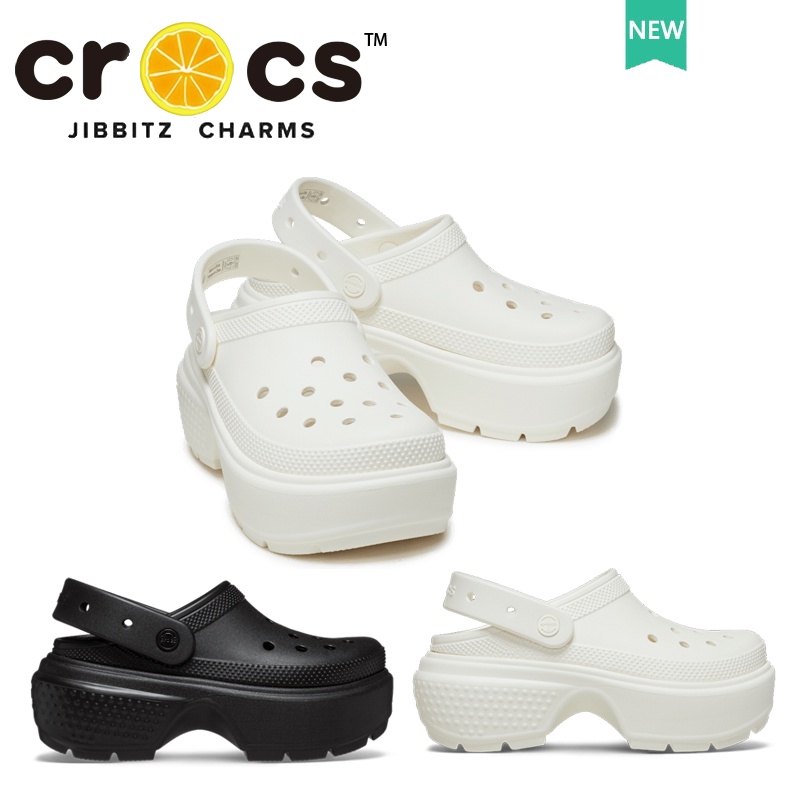รองเท้า croc แท้ Stomp Clog รองเท้าเสริมส้น รองเท้ากันลื่น#209347