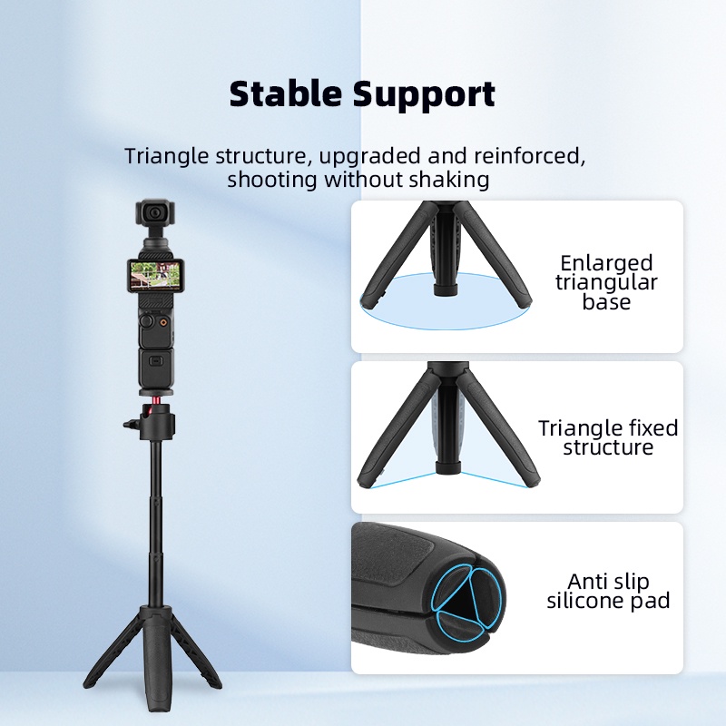 เข้ากันได้กับ DJI OSMO POCKET 3 ไม้เซลฟี่ขาตั้งกล้อง lnsta 360 X5/ GO 3S/X4 อุปกรณ์เสริมก้านขยายยึดกล้องแอคชั่นแคมเมรา