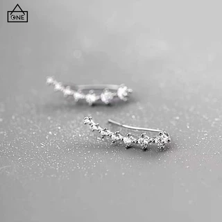 COD❤️ต่างหูเงินS925เซเว่นสตาร์ประดับเพทายสไตล์เกาหลีแฟชั่นหรูหราเครื่องประดับสำหรับผู้หญิง-a.one