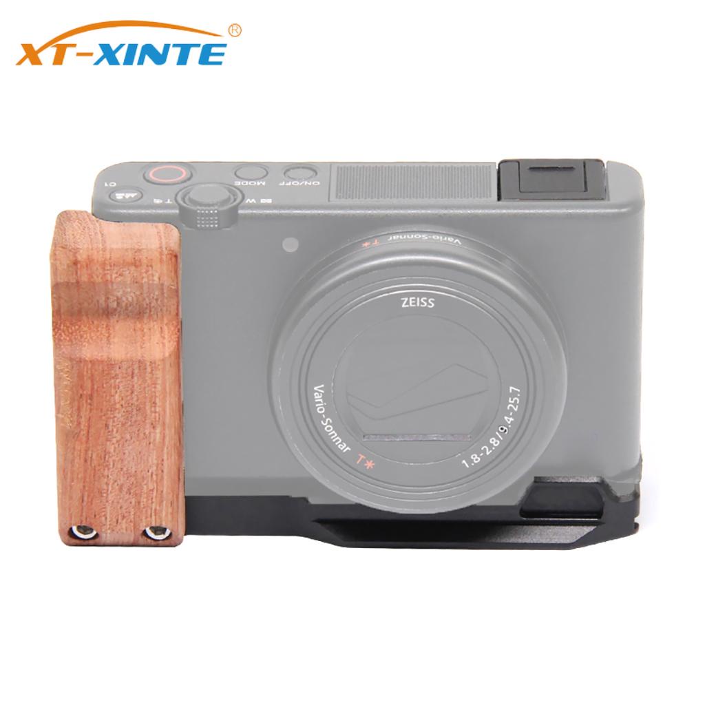 XT-XINTE กล้องไม้ Handle Grip อลูมิเนียม L-Shape แนวตั้งแผ่นยึดสําหรับ ZV1 ZV1II ZV-1F Vlog กล้อง