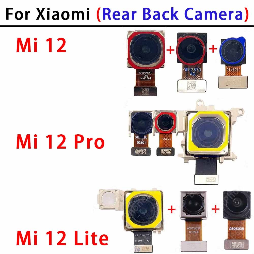 กล้องด้านหลังต้นฉบับสําหรับ Xiaomi Mi 12 Pro Lite Xiaomi12 Xiaomi12Pro Xiaomi12Lite โมดูลกล้องเปลี่ยนอะไหล่