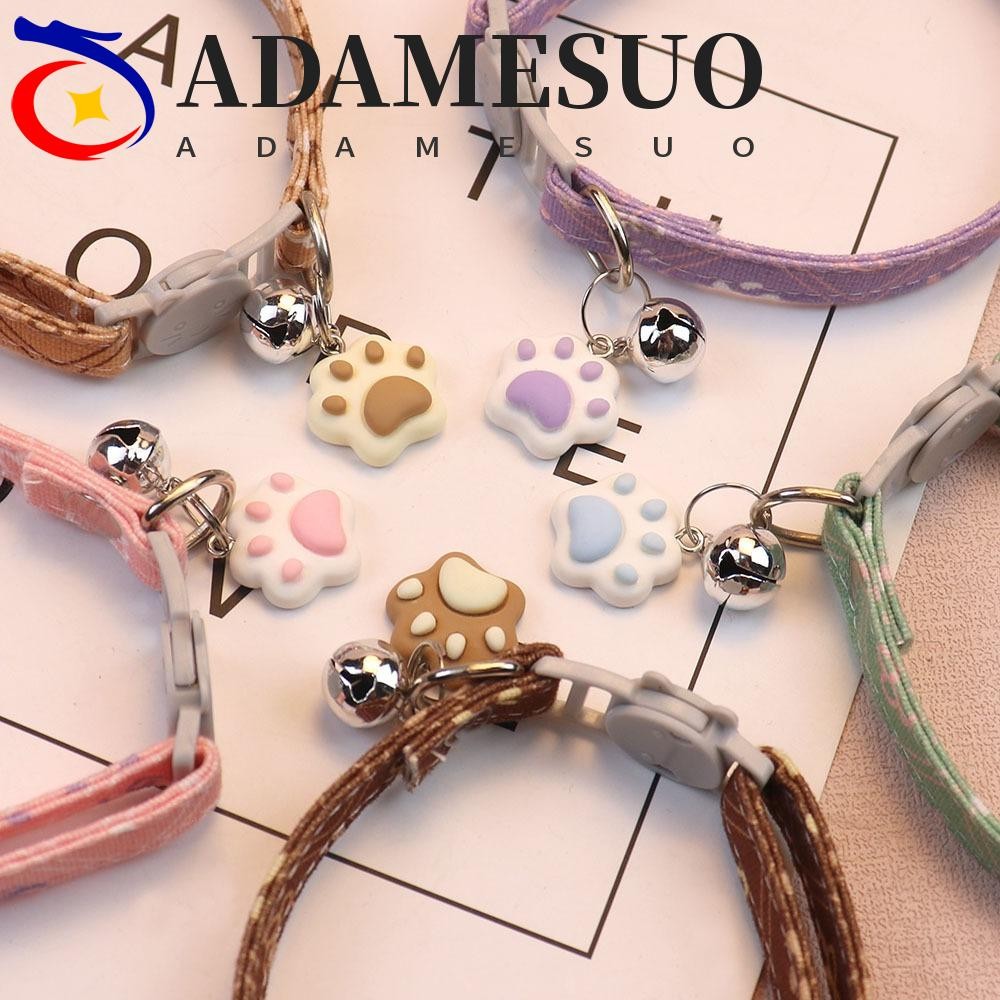 อดัมซูโอะ ปลอกคอแมว,ปรับประณีตแฟชั่นสายคล้องคอ,อุปกรณ์เสริมสัตว์เลี้ยงนุ่มสบายทนทานแมวจี้สร้อยคอลูกสุนัข