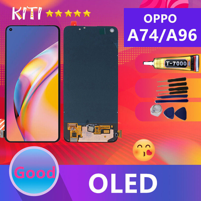 พร้อมทัชสรีน - OPPO A96(5G)/A95/A74/reno7 z/reno8 z/realme 8 (OLED)(ใช้สแกนลายนิ้วมือได้）
