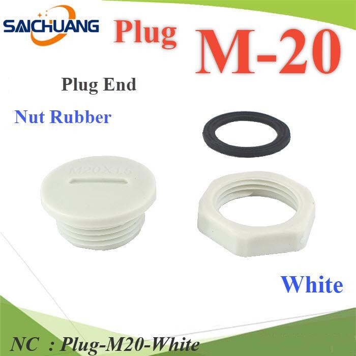 NC ปลั๊กอุดพลาสติก รูเจาะเคบิ้ลแกลนด์ Plug-M20-White