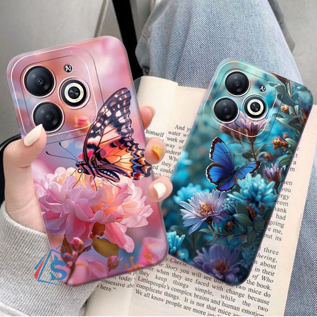 [SHARK CASE] Softcase ITEL A70 A60 A60S P40 S23 S23 PLUS Floral Motif - Itel Cessing - เคส Itel - เค