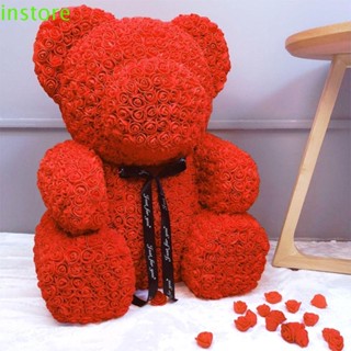 Instore ดอกกุหลาบ หมีเท็ดดี้น่ารัก คุณภาพสูง 18 25 30 ซม. หลากสี สําหรับผู้หญิง