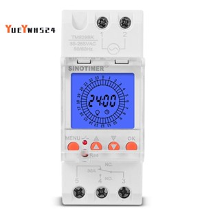 『yueywh524』SINOTIMER Tm929bk สวิตช์ตั้งเวลาอัจฉริยะ 24 ชั่วโมง มีไฟแบ็คไลท์ 85-265V 30A