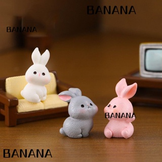 Banana1 ฟิกเกอร์กระต่ายอีสเตอร์ ขนาดเล็ก สําหรับตกแต่งบ้าน โต๊ะทํางาน Diy