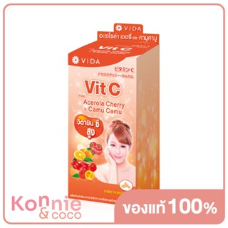 Vida Vit C From Acerola Cherry And Camu Camu Dietary Supplement 84 Capsules วิตซี จากอะเซโรล่า เชอรี่ และคามู คามู.