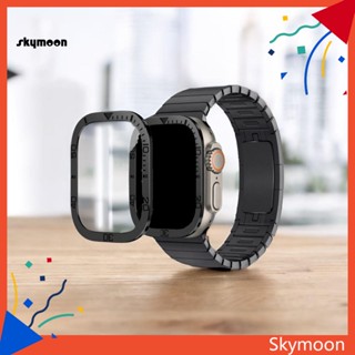 Skym* ฟิล์มกระจกนิรภัยกันรอยหน้าจอ พร้อมแหวนโลหะ สําหรับ Iwatch 8