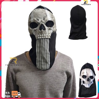 พร้อมสต็อก Call Of Duty Skeleton Mask Makeup Dance Game Tactical Mask Halloween Party Spoofing Prop น่าทึ่ง_th