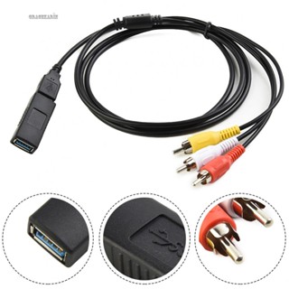 【GRCEKRIN】Cable Adapter Audio/Video A/V For TV/PC Extension RCA to USB USB 3.0 F/F