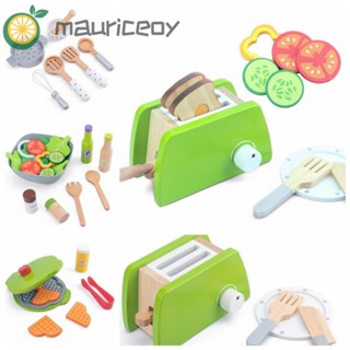 Mauriceoya ของเล่นเครื่องปิ้งขนมปัง สลัด แบบไม้ DIY สําหรับเด็ก