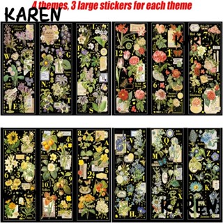 Karen สติกเกอร์โฮโลแกรม PET หลากสี 24 แผ่น DIY