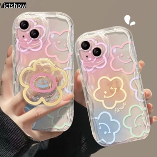 เคสโทรศัพท์มือถือ Tpu นิ่ม แบบใส ปิดด้านหลัง ขอบโค้ง ลายดอกไม้หน้ายิ้ม 3D สร้างสรรค์ สําหรับ Infinix Hot 8 9 20 12 30 10 11 Play 8 Lite 9 PRO 11 Plus 10 Lite 20i 30i Note 12