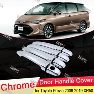 Zr ฝาครอบมือจับประตูรถยนต์ โครเมี่ยม อุปกรณ์เสริม สําหรับ Toyota Previa Tarago Estima Aeras XR50 2006~2019 2007 2008