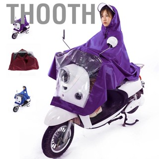 Thooth Rain Ponchos Portable Thickening Widening Long  Full Body Adult Electric Vehicle Motorcycle Raincoat