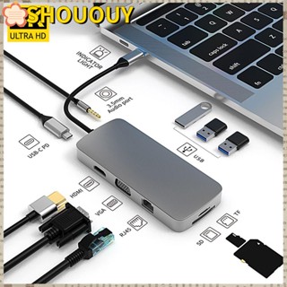 Shououy อะแดปเตอร์ฮับ USB C USB 3.0 4K HDMI สําหรับแล็ปท็อป พีซี