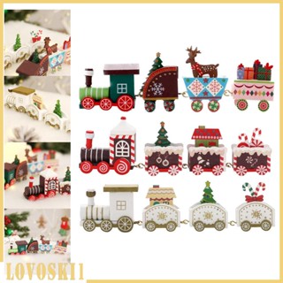 [Lovoski1] ชุดรถไฟไม้ สําหรับตกแต่งคริสต์มาส