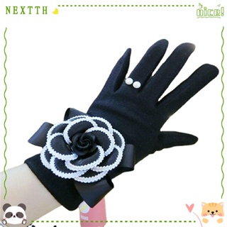 Nextth ถุงมือหน้าจอสัมผัส ลายดอกไม้ ของขวัญสําหรับผู้หญิง