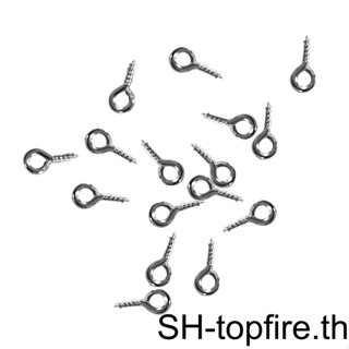 1/2/3 100 ชิ้น เล็ก ตาไก่ สกรู เกลียว ตาเล็ก ตะขอ สีเงิน 4 * 8 มม.