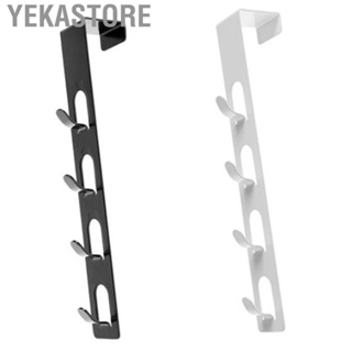 Yekastore 4 Layers Door Back Hanger Hook Iron Vertical Clothes Drilling Free Hanging Storage Home