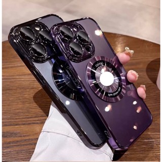 (ส่งทันที) PC งานหรู รุ่น 15 ชาร์จได้ เคสแม่เหล็ก สําหรับ iPHONE 15 15Pro 15Promax 15Plus 14 14Pro 14Promax 006