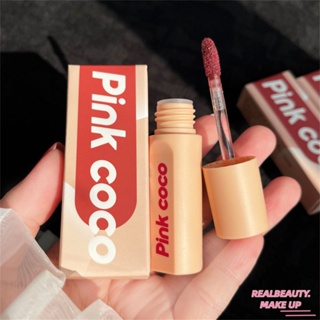 [COD] Pinkcoco Semicircle Yellow Tube Velvet Matte Lip Glaze ค่าสีสูงไม่ซีดจาง Non-stick Cup Lip Mud Student Lipstick [realbeauty]