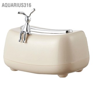  Aquarius316 Elegant ผู้ถือกล่องกระดาษทิชชูพลาสติกสีขาวรอบขอบเข้าถึงได้ง่ายน่ารักกล่องกระดาษทิชชูสำหรับห้องนั่งเล่นห้องนอน