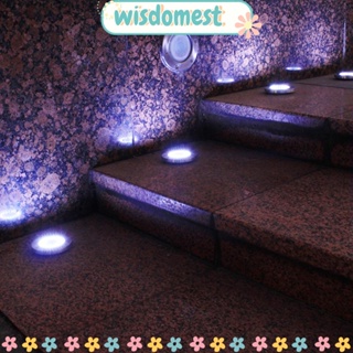 Wisdomest โคมไฟ Led 16 ดวง พลังงานแสงอาทิตย์ สําหรับติดใต้พื้น ทางเดิน กลางแจ้ง