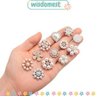 Wisdomest กิ๊บติดผม รูปดอกไม้ ประดับมุก DIY 5 ชิ้น