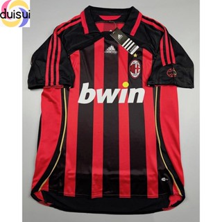 Duisui เสื้อบอล ย้อนยุค เอซี มิลาน เหย้า 2006-07 Retro AC Milan Home เรโทร คลาสสิค