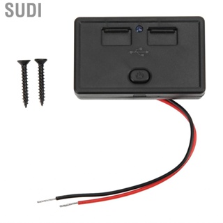 Sudi Car Dual USB  Socket Black AutoCharger  With ONOFF Switch For