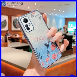 Jusheng เคสโทรศัพท์มือถือ ลายผีเสื้อกระพริบ สําหรับ Redmi Note 12S MMHY