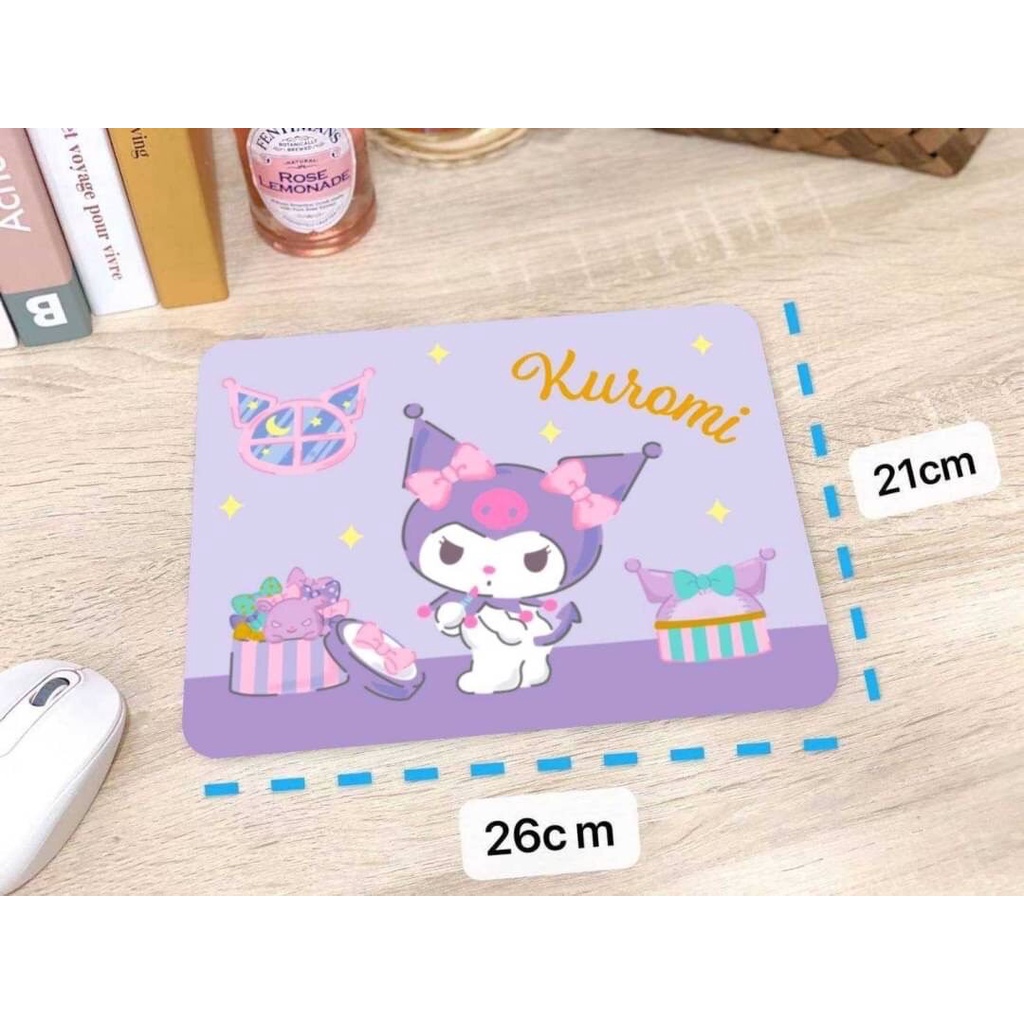 พร้อมส่ง แผ่นรองเม้าส์ ลายการ์ตูน SANRIO สีสดใส รูปที่ 4