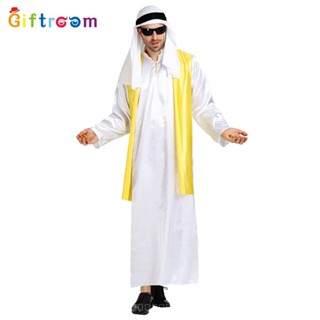 [0714]SHZW-COS-M European and American Halloween Festival Party Costume Middle East Dubai Prince Adult Men Local Tyrant Gold Vest Arab Clothes Cosplay Comic  Animation  Gift  OAWL