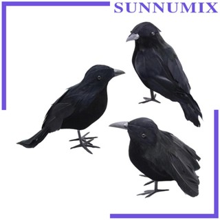 [Sunnimix] ของตกแต่งฮาโลวีน รูปอีกา นกประดิษฐ์ แฮนด์เมด สําหรับตกแต่งสวน แฟนซี ปาร์ตี้ ลานบ้าน