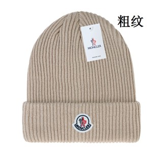 Beanies MONCLER หมวกบีนนี่ถัก แบบสวมหัว เนื้อหยาบ ให้ความอบอุ่น แฟชั่นฤดูใบไม้ร่วง และฤดูหนาว ลําลอง สําหรับทุกเพศ