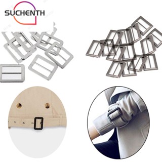 Suchenth 10 ชิ้น หัวเข็มขัดสามเฉียง โลหะ เครื่องแต่งกาย อุปกรณ์เย็บผ้า เครื่องมือ สายรัดกระเป๋าเป้สะพายหลัง