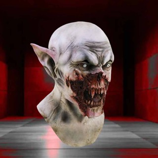 Halloween Scary Vampire Full Head Latex Mask Creepy Horror Bloody Mouth Evil Zombie Headgear Overhead Helmet Cosplay