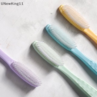 Unewking แปรงสีฟัน ขนแปรงนุ่มพิเศษ ทําความสะอาดช่องปาก สําหรับผู้ใหญ่ สีมาการอง 4 ชิ้น