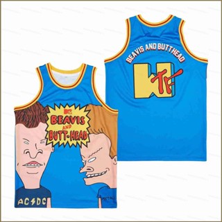 เสื้อกีฬาบาสเก็ตบอล QY Beavis And Butt-Head ขนาดใหญ่ สไตล์เรโทร สําหรับผู้ชาย และผู้หญิง