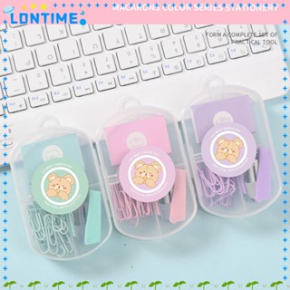 Lontime ชุดเครื่องเย็บกระดาษ โลหะ สีโมแรนดี้ น่ารัก
