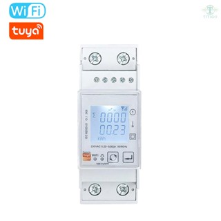 Tuya ZigBee Single-phase Intelligent Wireless Guide Rail Electric Meter for Bidirectional Solar Energy Consumption Measurement Voltage Current Power Detection Mobilephone APP Control Support for Time Date and Alarm Threshold Setting Gateway Needed