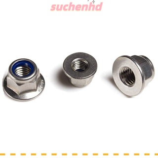 Suchenhd น็อตหน้าแปลนหกเหลี่ยม เมตริก สเตนเลส 304 M6 (6 มม.) สีดํา 20 ชิ้น