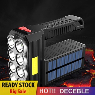 [Deceble.th] ไฟฉาย Led 8 ดวง 350LM 1200mAh COB พลังงานแสงอาทิตย์ Type-C ชาร์จ USB กันน้ํา